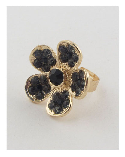 RING - Versatile Flower Rhinestone Adjustable Design