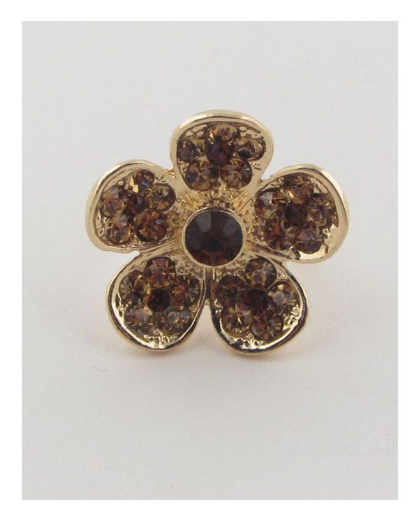 RING - Versatile Flower Rhinestone Adjustable Design