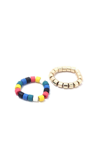 RING - Boho Chic Multi Color Stretch Ring Design