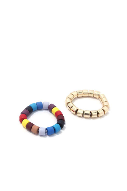 RING - Boho Chic Multi Color Stretch Ring Design