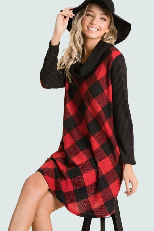 DRESSES - Divas Buffalo Plaid Tartan Swing Dress