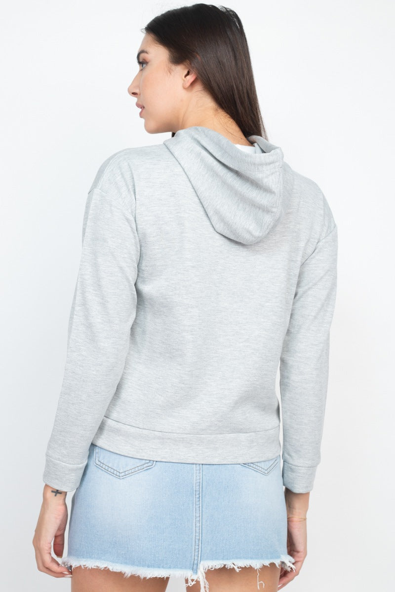 Self-tie Drawstrings Hoodie