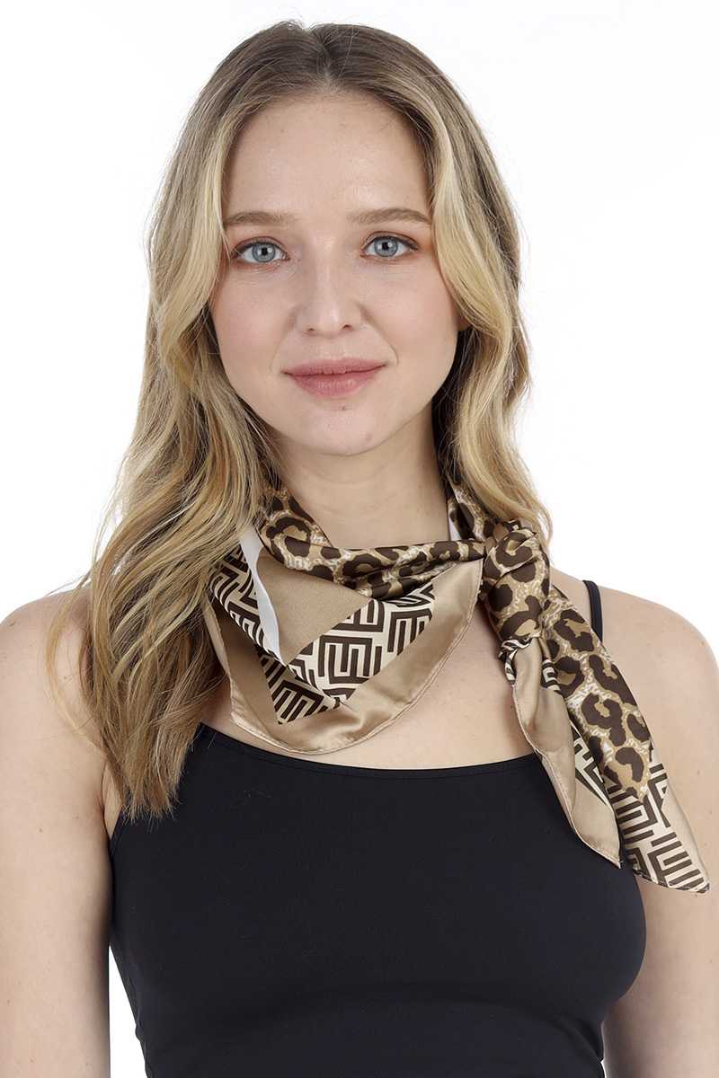 SCARVES - Fashion Leopard Pattern Print Neck Scarf