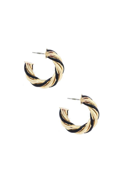 EARRINGS - Chic Twisted Open Circle Design