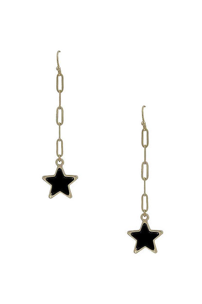 EARRINGS - Chain Link, Marble Star, to Enhance Your Style