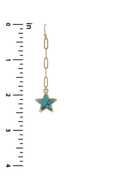 EARRINGS - Chain Link, Marble Star, to Enhance Your Style