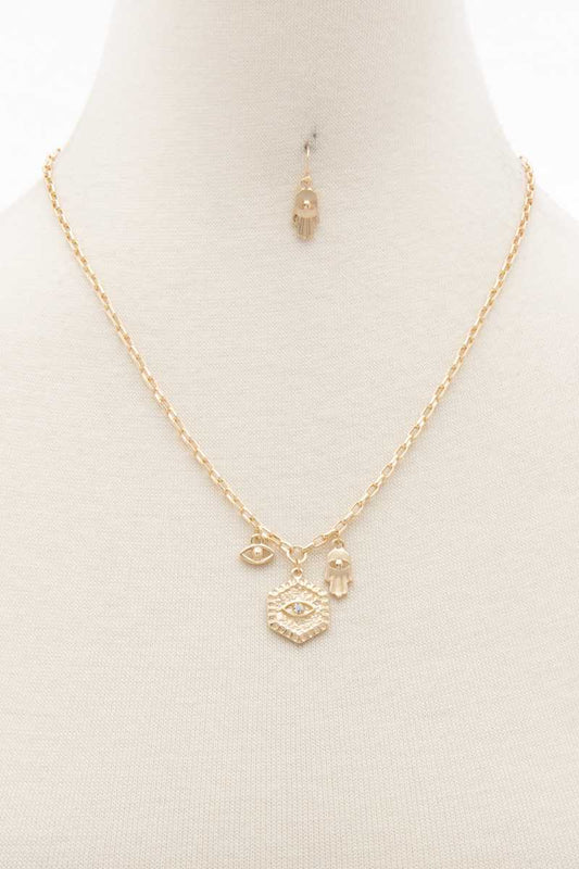 Jewelry - Necklace Sodajo Hexagon Shape Charm