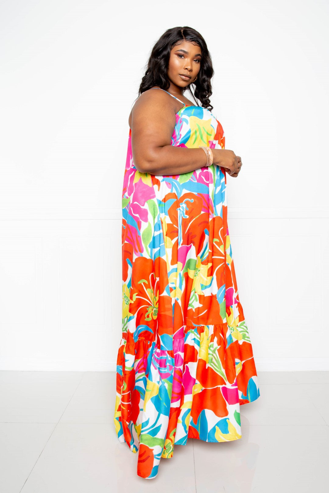 Printed Voluminous Maxi Dress