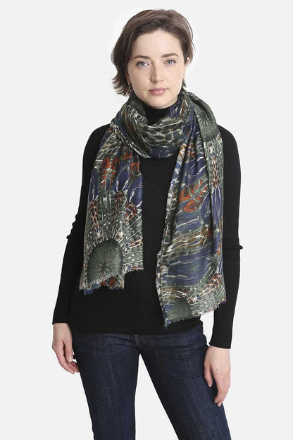 SCARVES - Fashion Feather Print Skinny Scarf