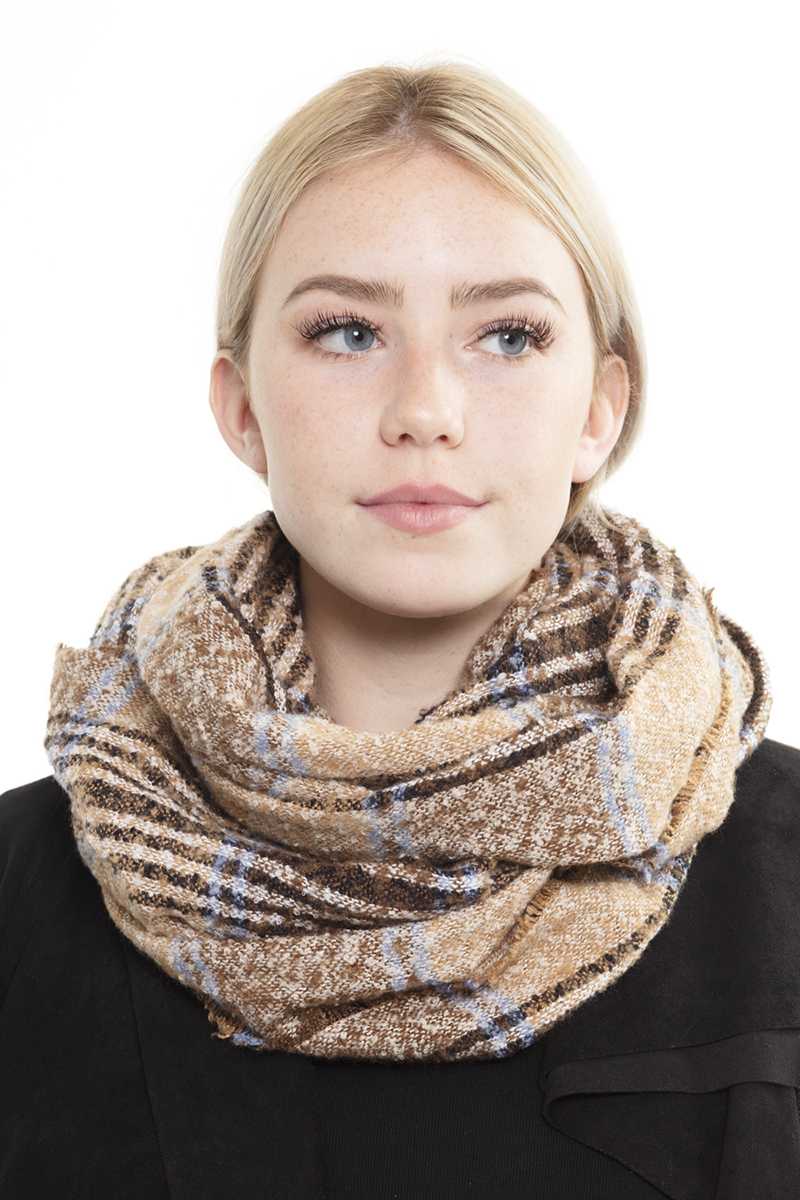 SCARVES - Multi Plaid Infinity Scarf