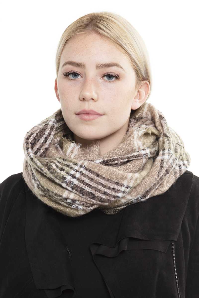 SCARVES - Multi Plaid Infinity Scarf