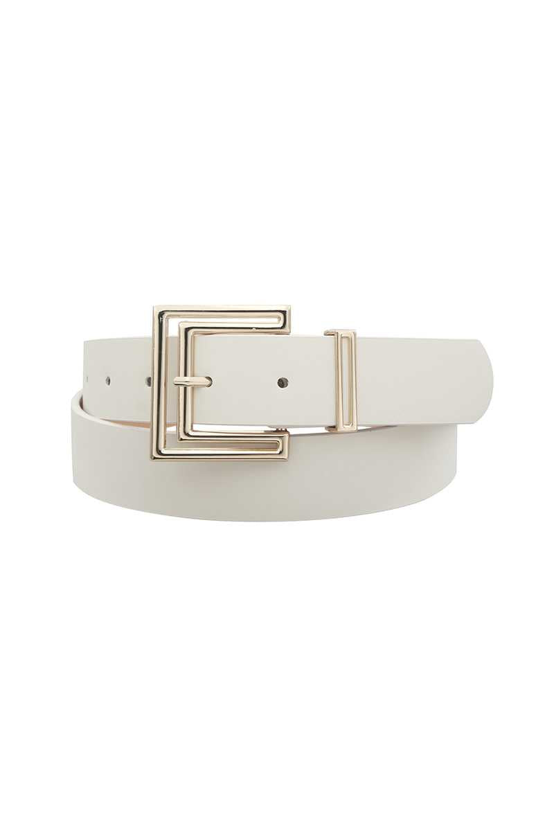 Outline Cutout Square Buckle Belt