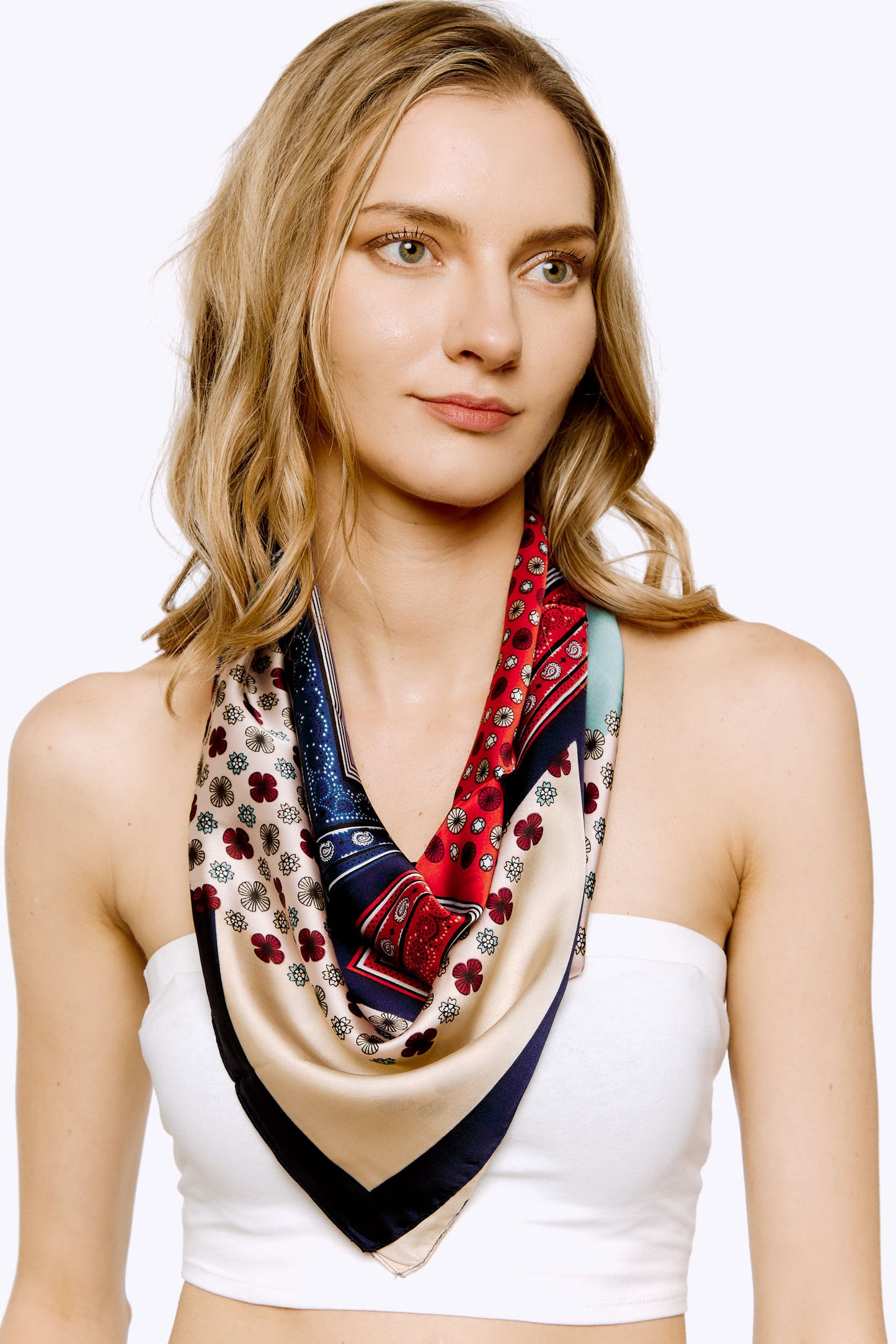 SCARVES - Fashion Multi Print Neck Scarf