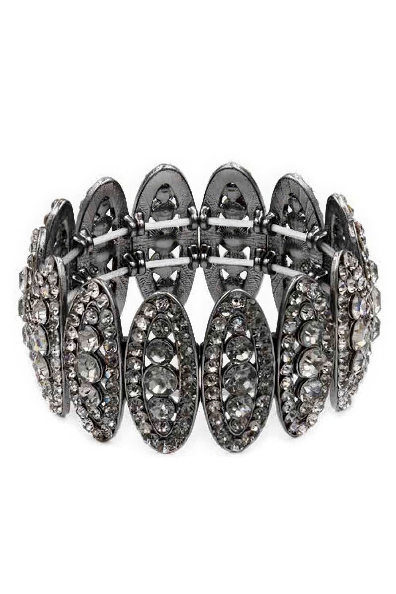 Rhinestone Oval Stretch Bracelet