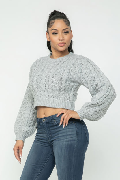 Cable Pullover Top