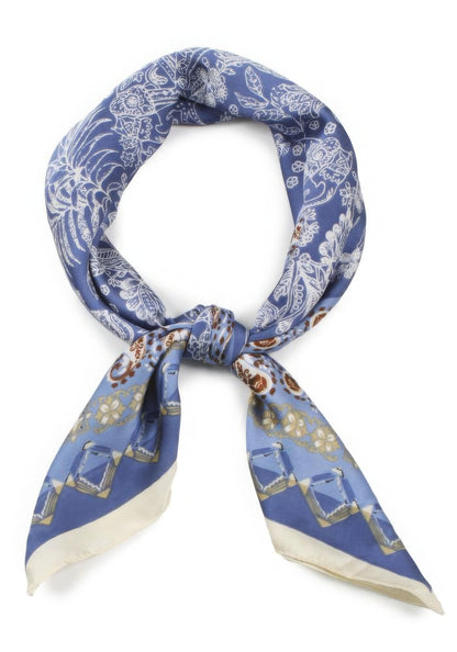 SCARVES - Elephant Paisley Print Satin Scarf