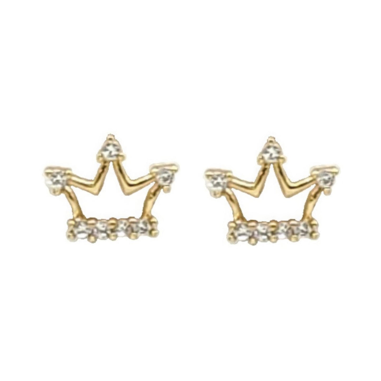 EARRINGS - Crown Crystal Stud Exudes Elegance and Charm