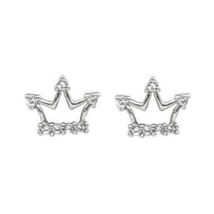 EARRINGS - Crown Crystal Stud Exudes Elegance and Charm