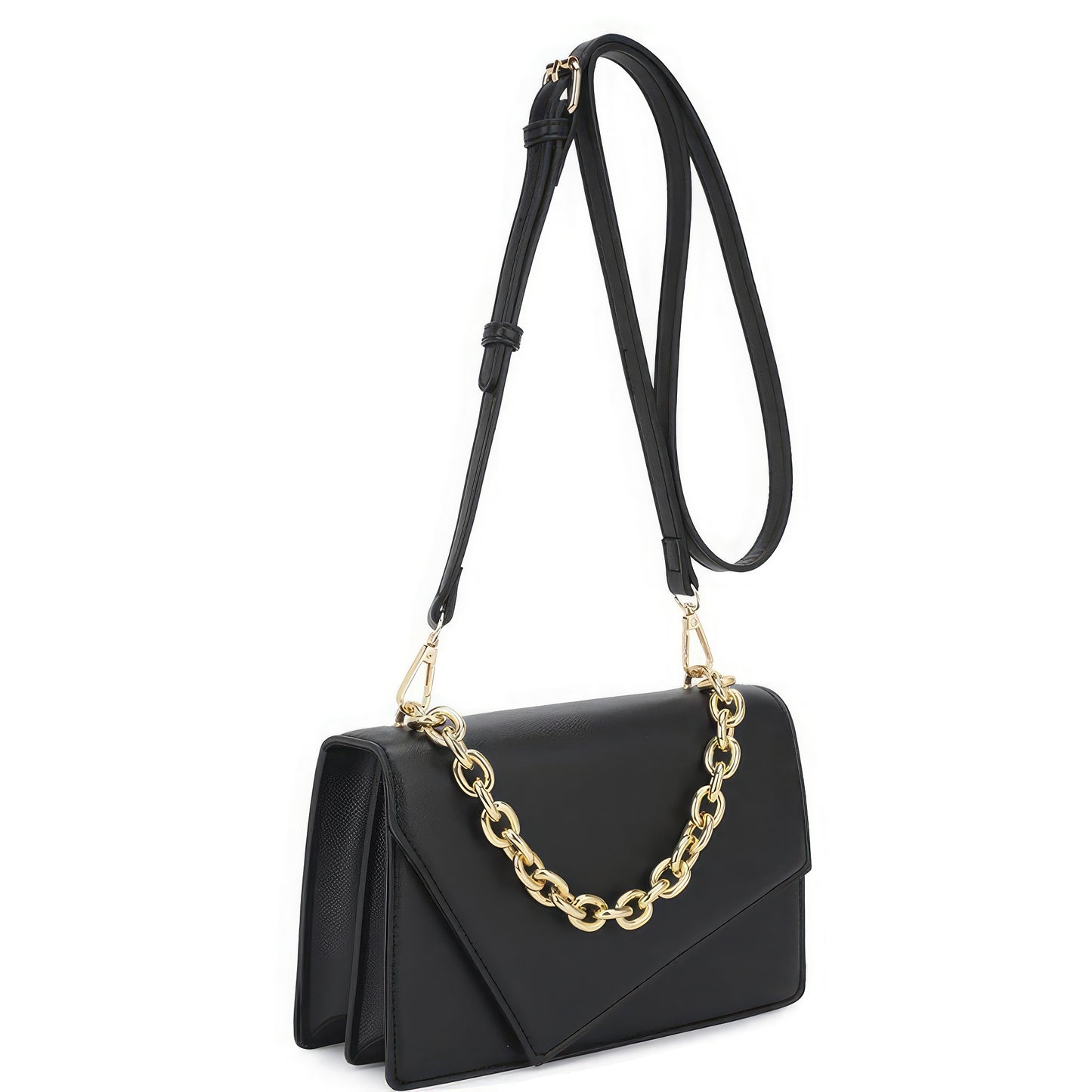 Bag - Smooth Plain Chain Link Crossbody Style