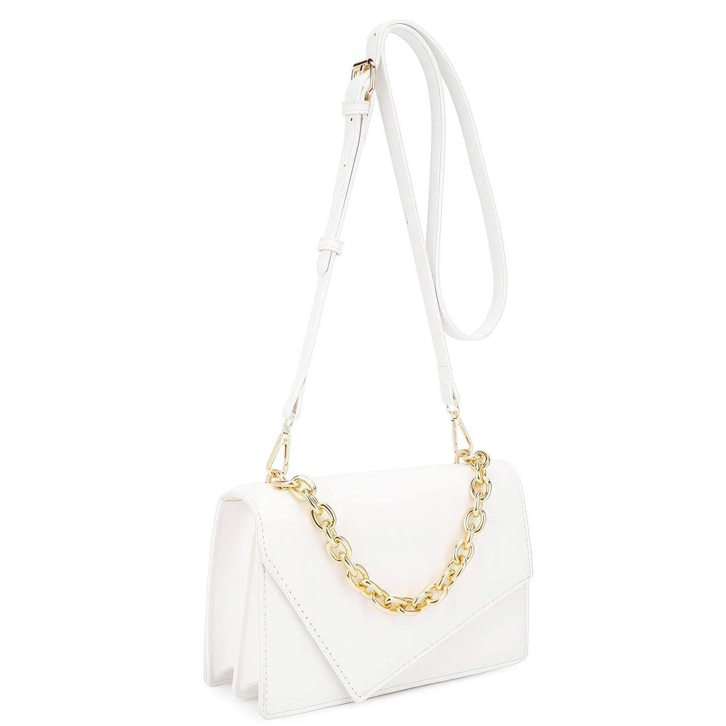 Bag - Smooth Plain Chain Link Crossbody Style