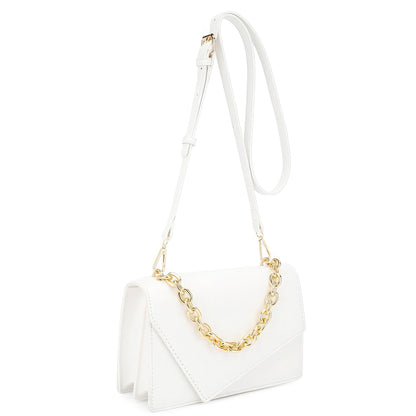 Bag - Smooth Plain Chain Link Crossbody Style