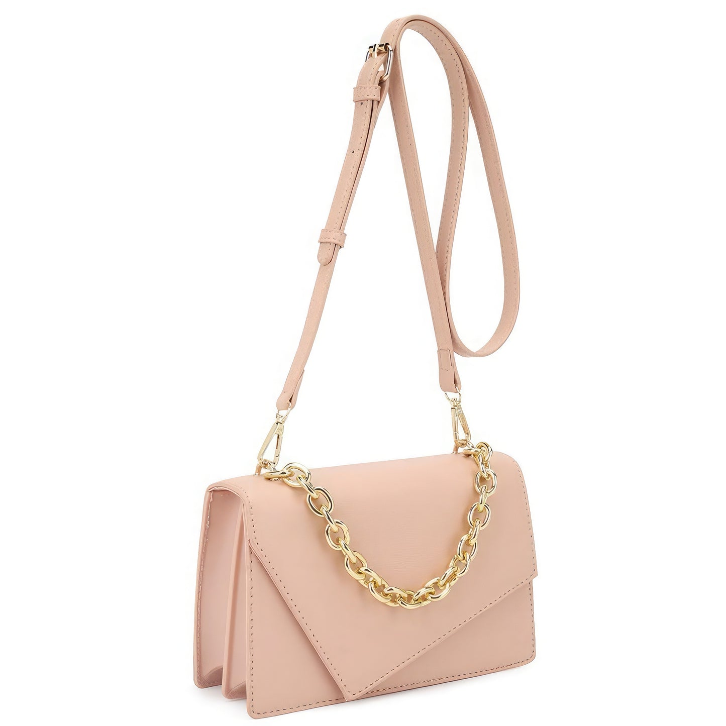 Bag - Smooth Plain Chain Link Crossbody Style