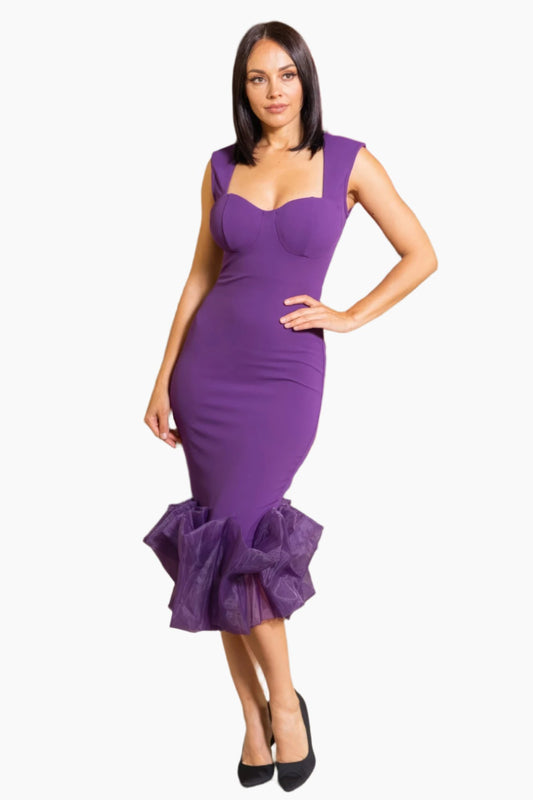 EVENINGS - Organza Ruffle Detailed Fashion Dress