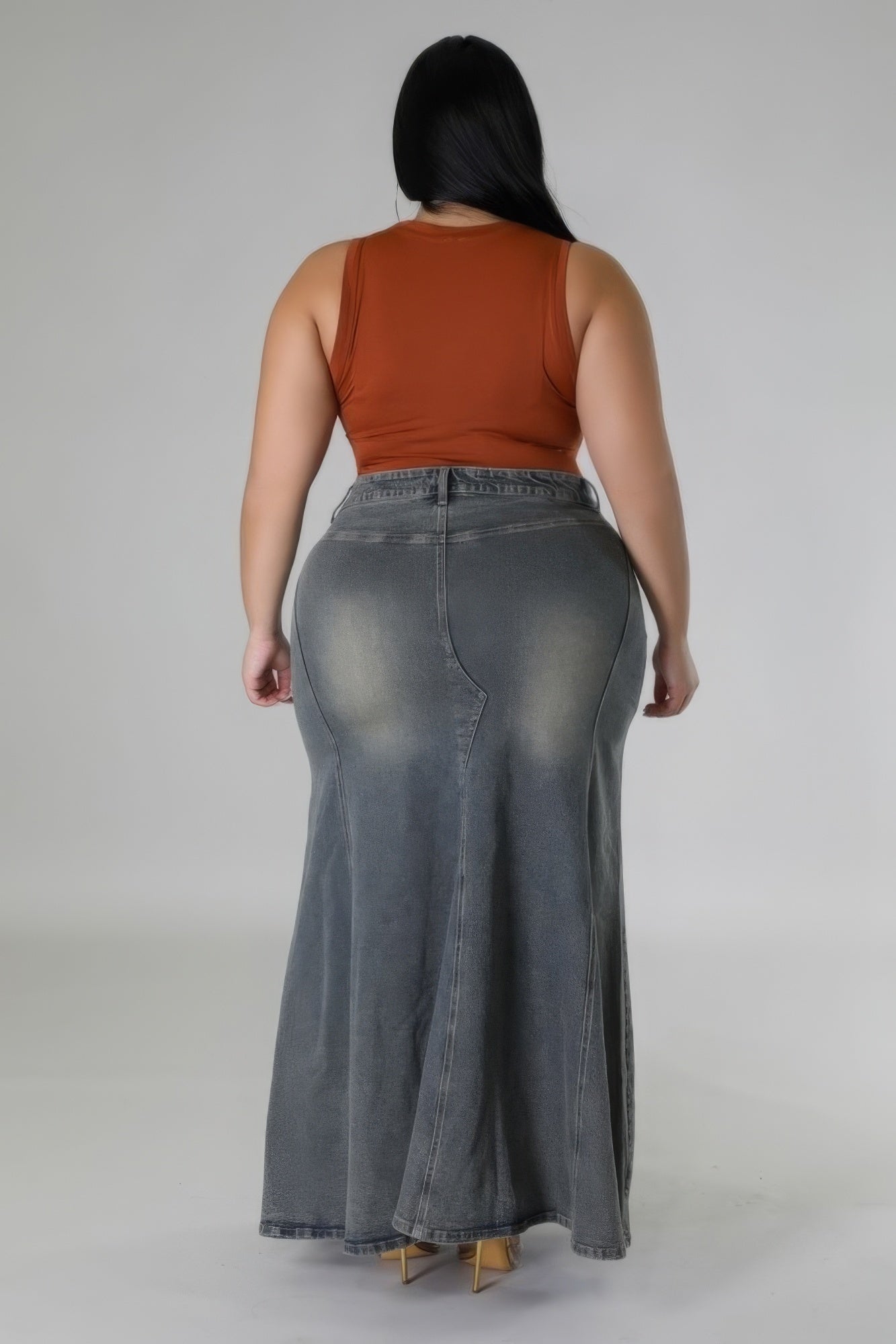 Denim - Curvy Diva High-waisted Stretch Skirt