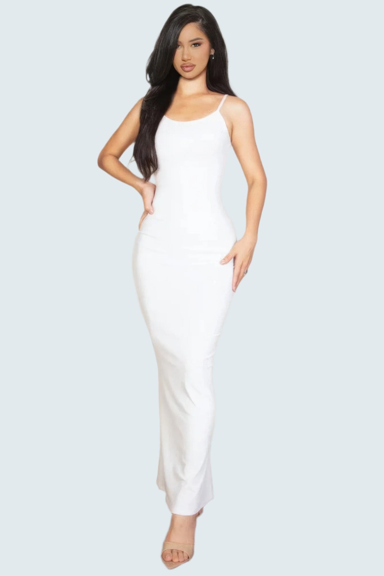 Ribbed Mermaid Hem Camisole Maxi Dress