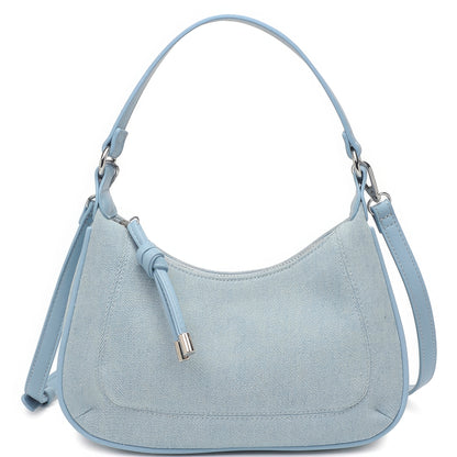 Bag - Denim Texture Shoulder Crossbody Strap