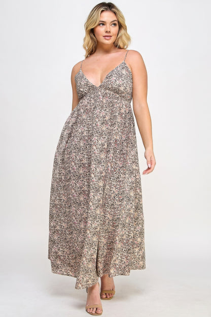 A Floral Maxi Dress With Tie Back