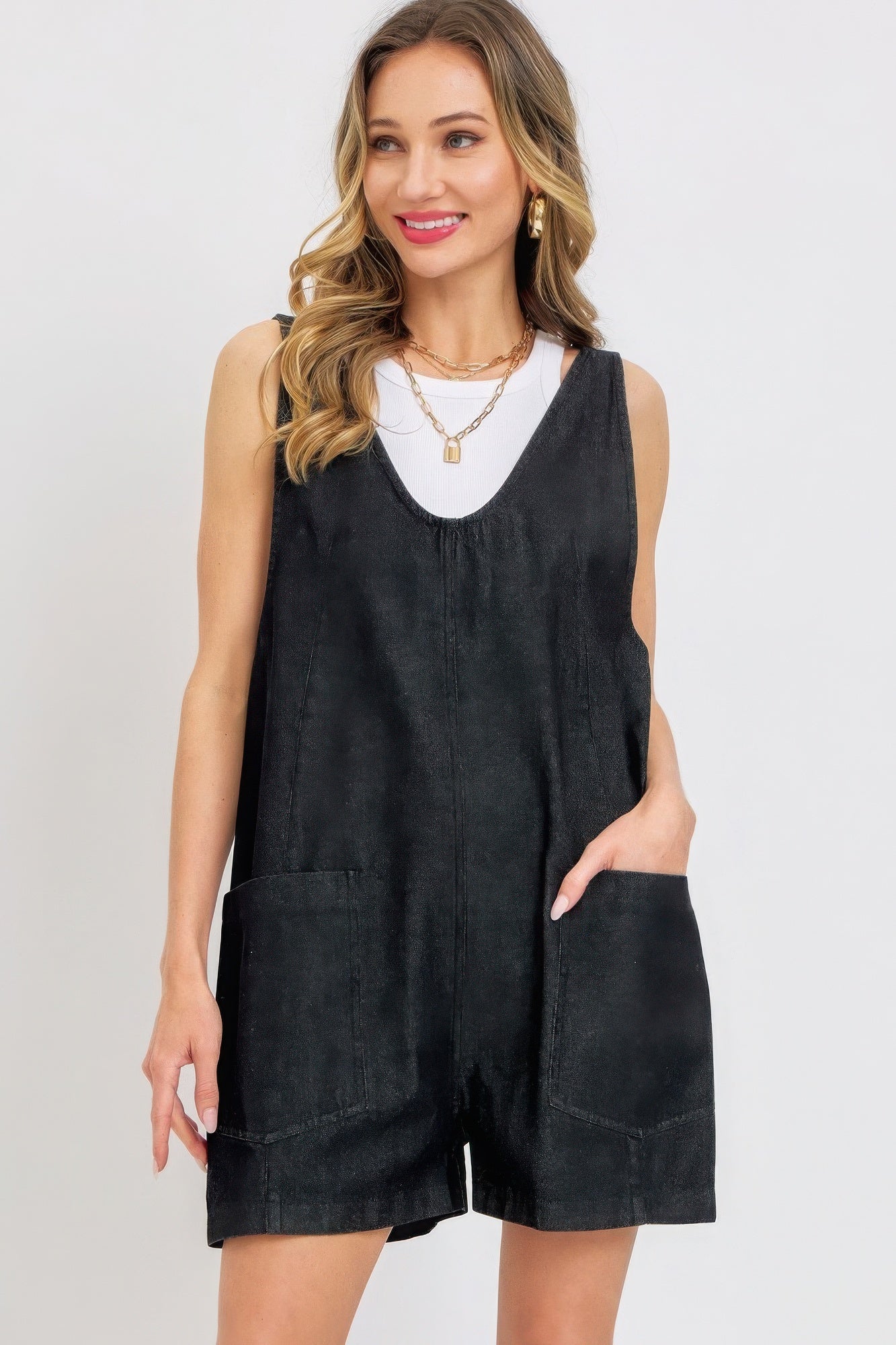 Denim - Overall Romper