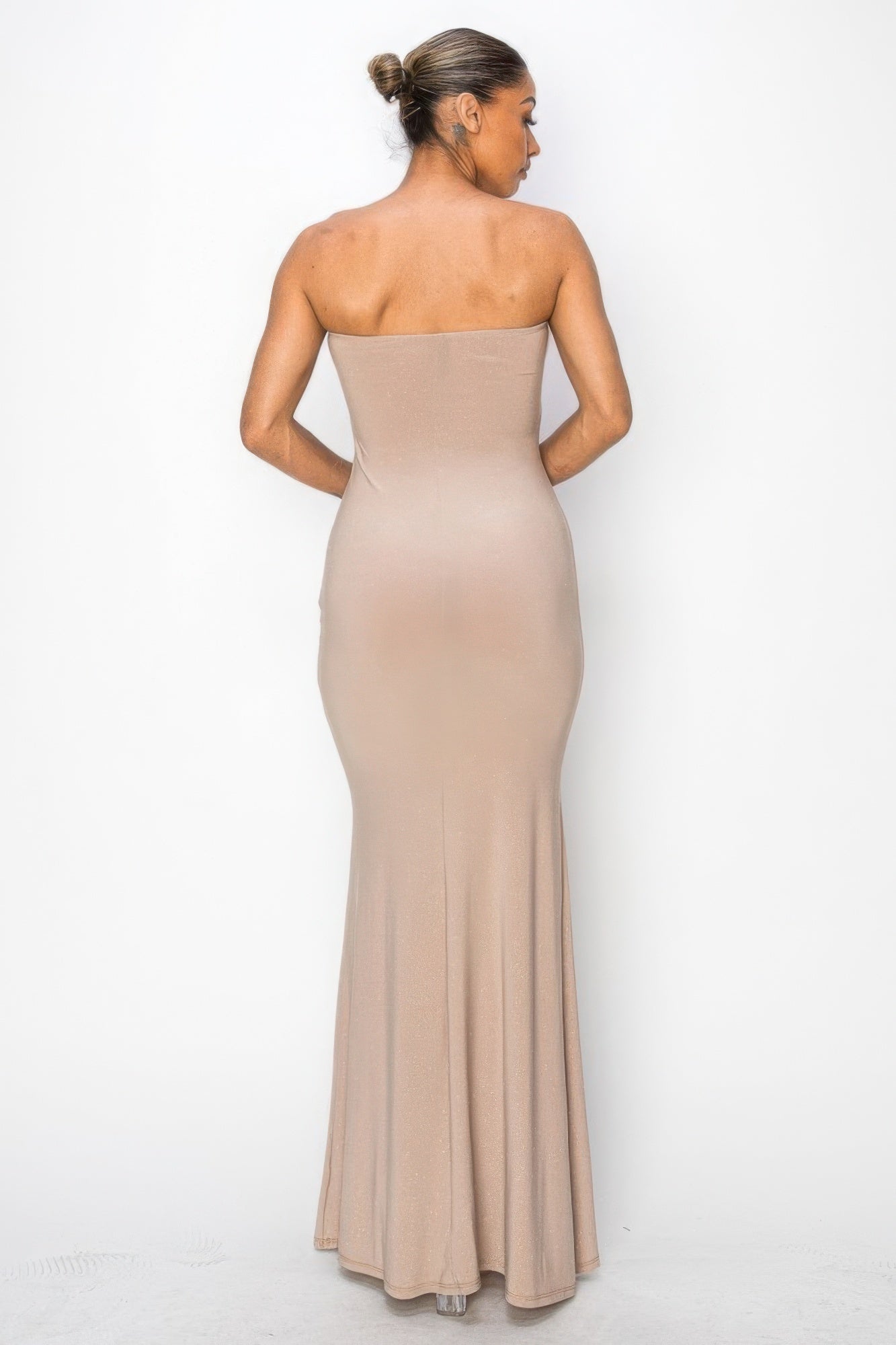 A Glitter Ity Tube Maxi Dress