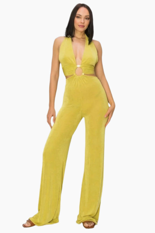 A Olid Slinky Wide Legs Jumpsuit