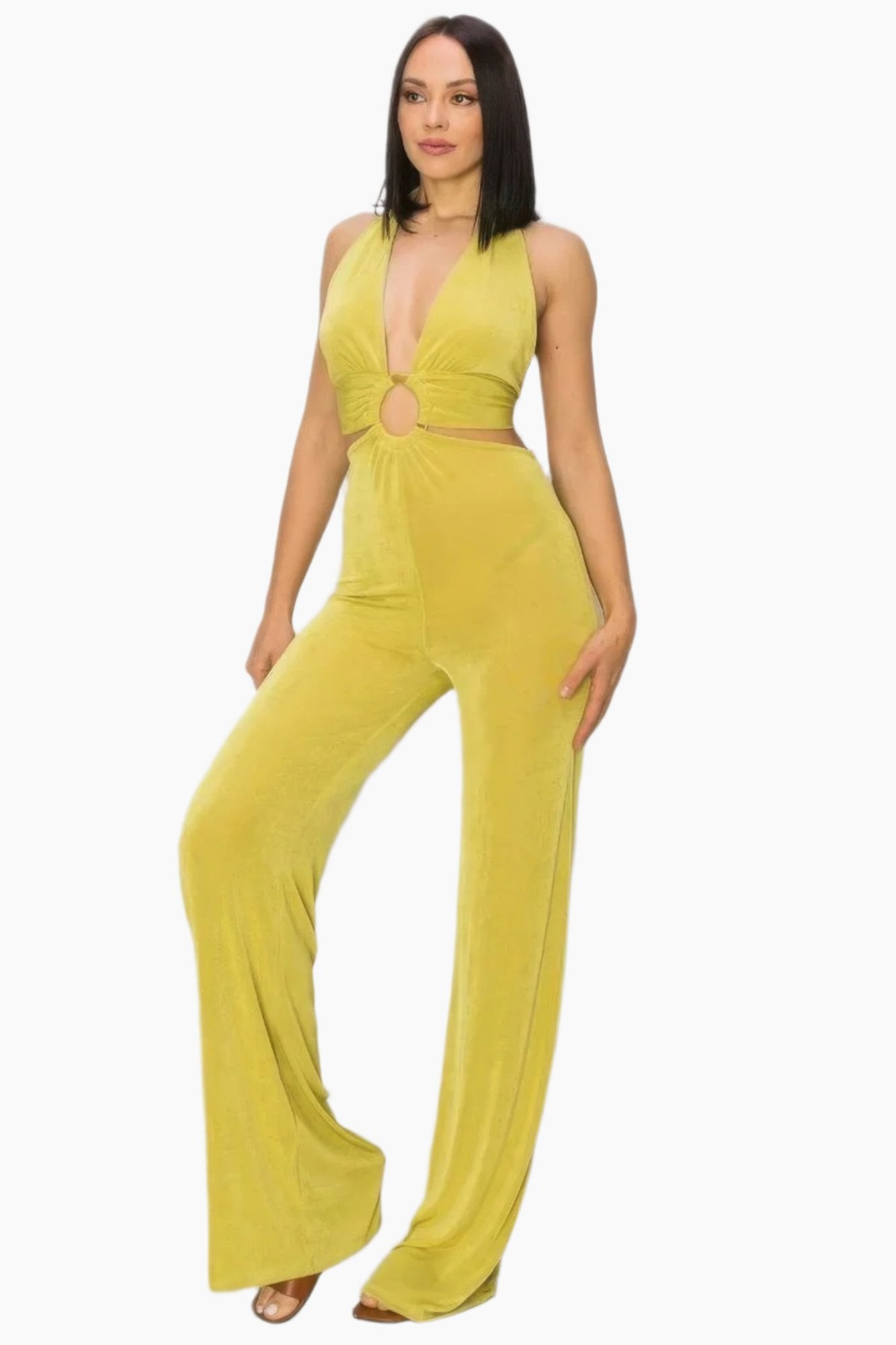 A Olid Slinky Wide Legs Jumpsuit