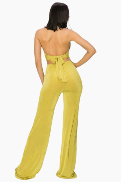 A Olid Slinky Wide Legs Jumpsuit