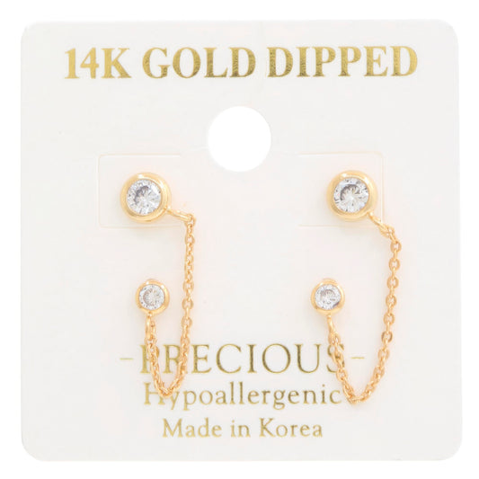 Jewelry - 14k Gold Dipped Chain Earring