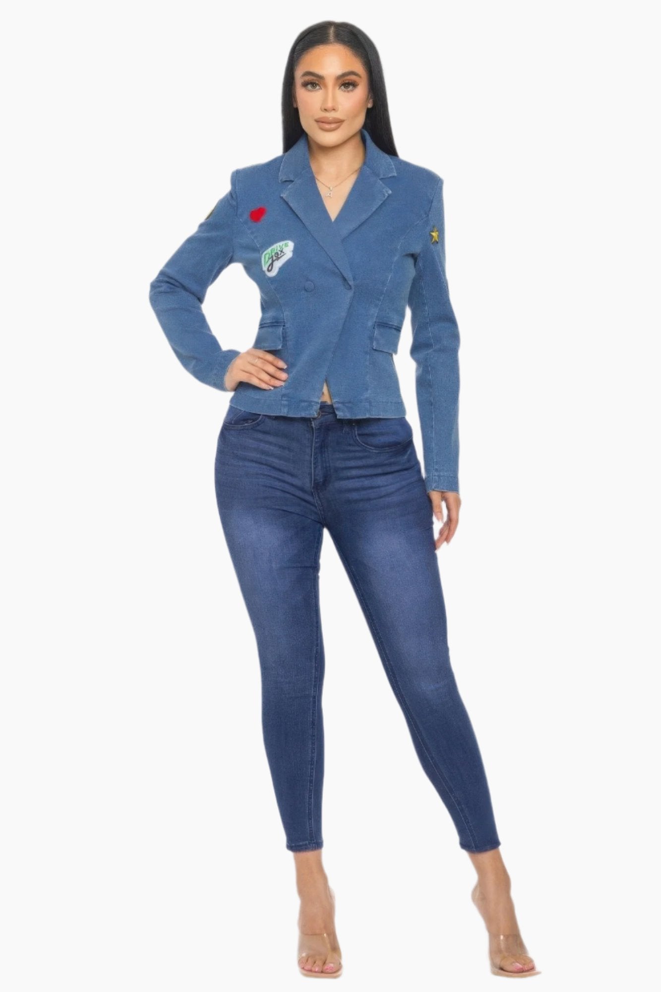 DENIM - Patch It Up Denim Blazer Jacket