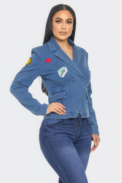 DENIM - Patch It Up Denim Blazer Jacket