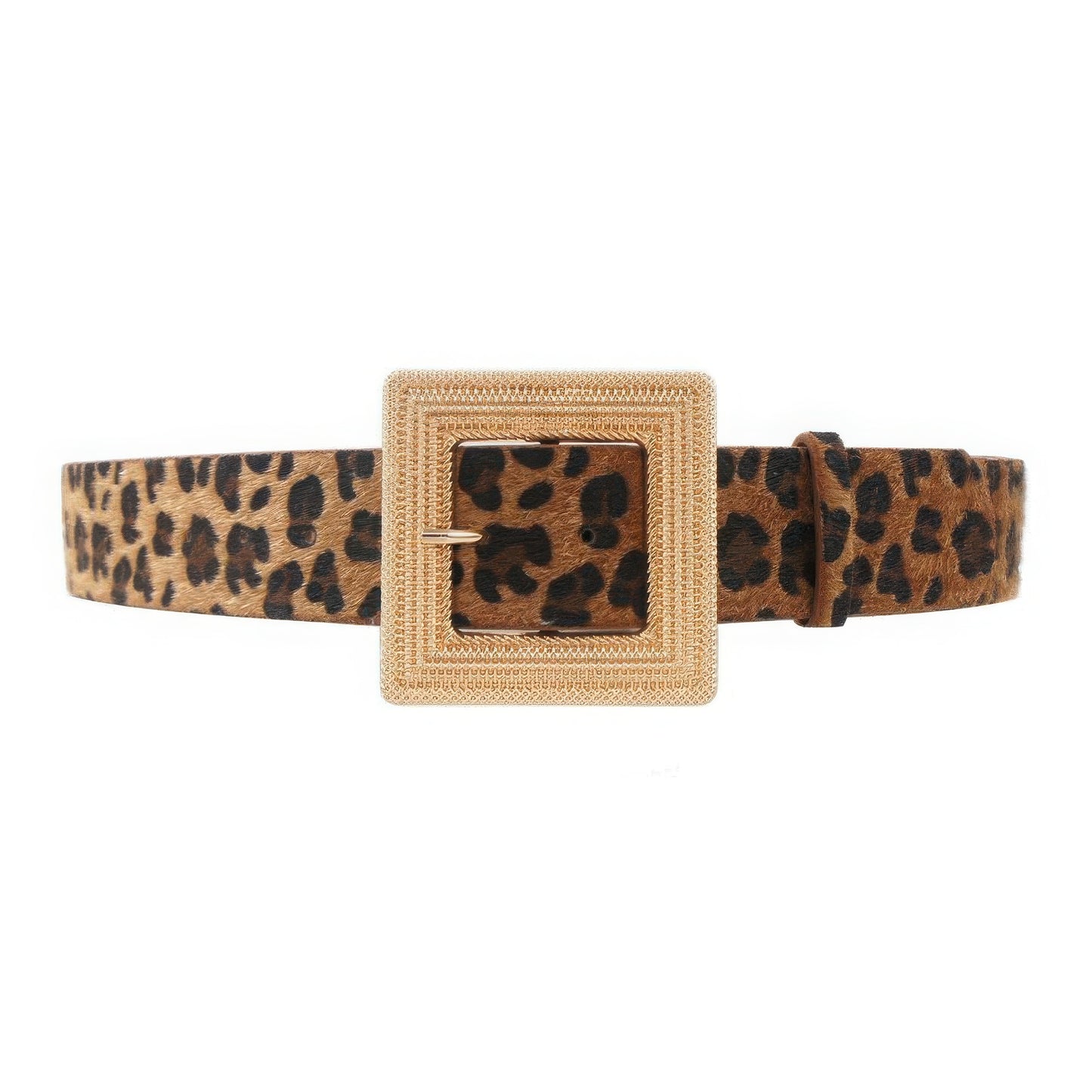 BELT- Metal Buckle Leopard Belt