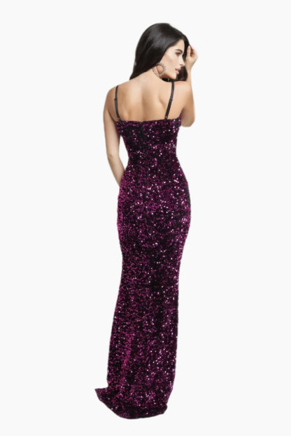 EVENINGS - Cecily Teddy Velvet Corset Maxi Dress