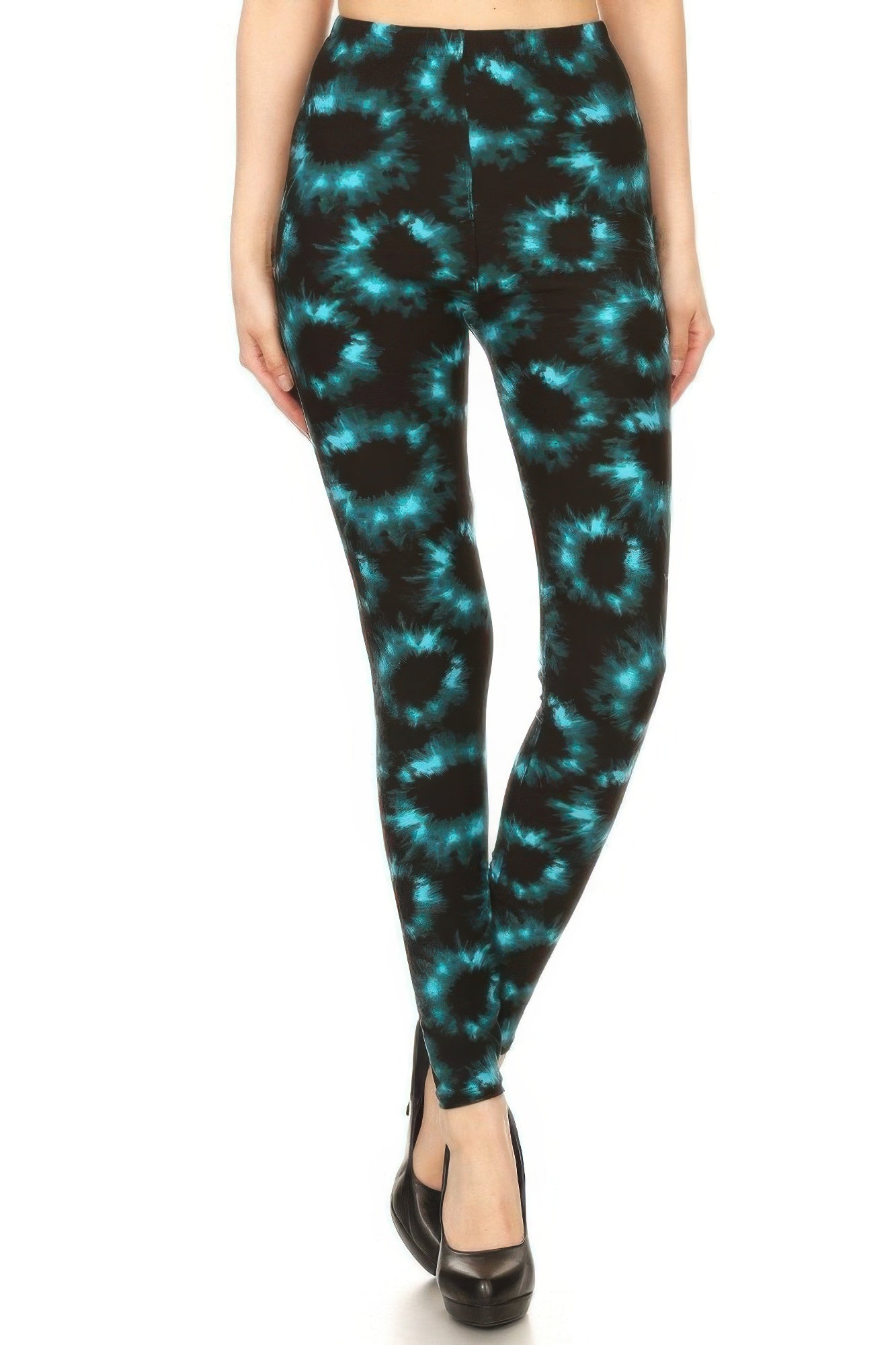 Tie Dye Rinted, Full Length, High Waisted Leggings