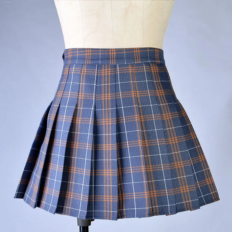 Preppy Style Plaid Skirts Mini Cute Pleated Design.