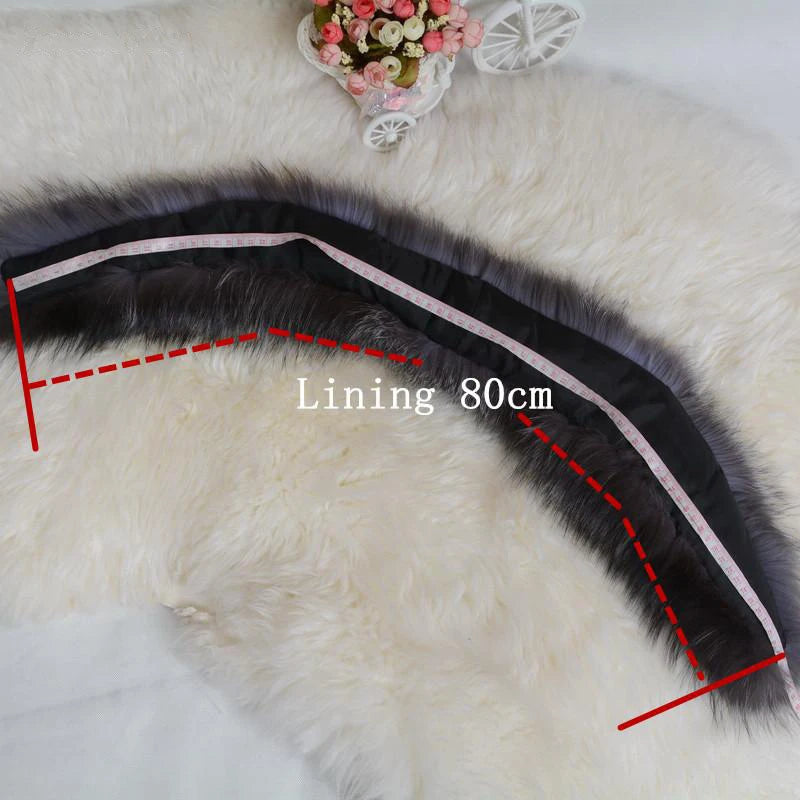 100% Genuine Natural fashion Fur Collar Luxury Silver Fox Fur Warm Fashion Scarf Lady Genuine Female Neck Cap Fox Fur Collar