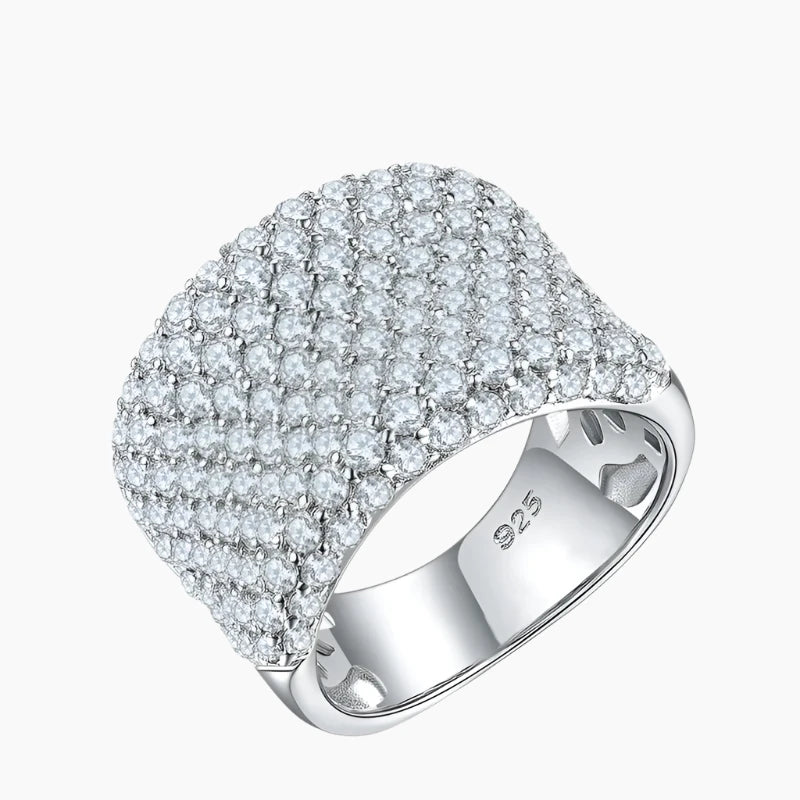 RINGS -  Classic .925 Sterling Silver High-Quality Zircon, Trendy Ring Jewelry.