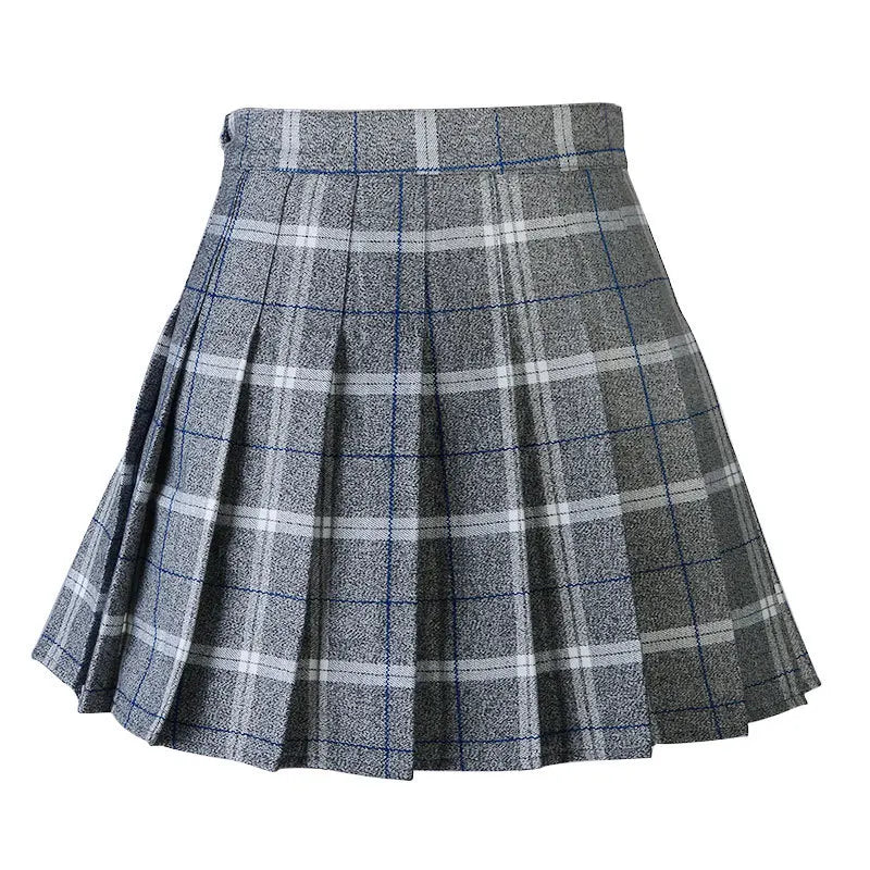 Preppy Style Plaid Skirts Mini Cute Pleated Design.