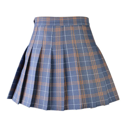 Preppy Style Plaid Skirts Mini Cute Pleated Design.