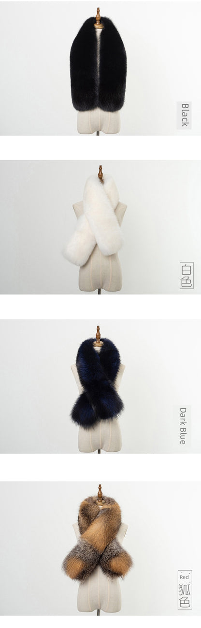 FUR COLLAR - Luxury Women's Fur Collar, Six Colors, Soft Wool Scarf.