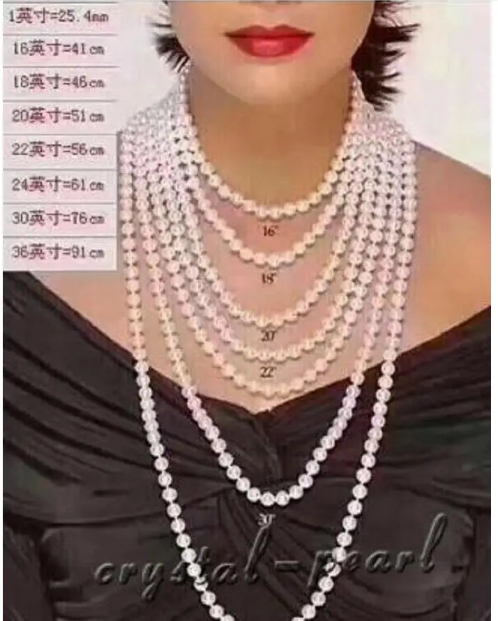 NECKLACE -Stunning AKOYA PEARLS - Double strands, AAA+ 7-8mm natural Akoya white pearl necklace, 18 Inch, .925S