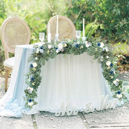 WEDDING & ACCESSORIES: Garlands Artificial Eucalyptus Garland Runner Mantle, 1.8m Silk Flowers